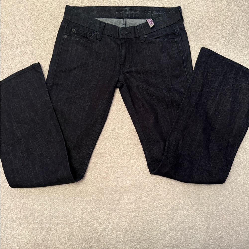 7 for all mankind dark wash bell bottom jeans
